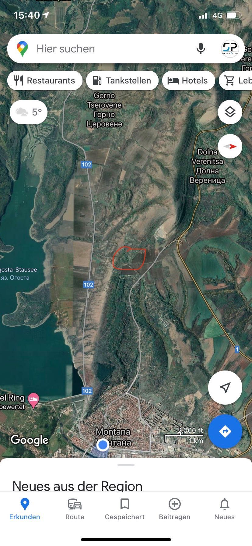 Парцел в местност Бърдото 1350кв.м