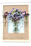 Decoratiune tablou din lemn cu vaza de sticla in stil Art Deco