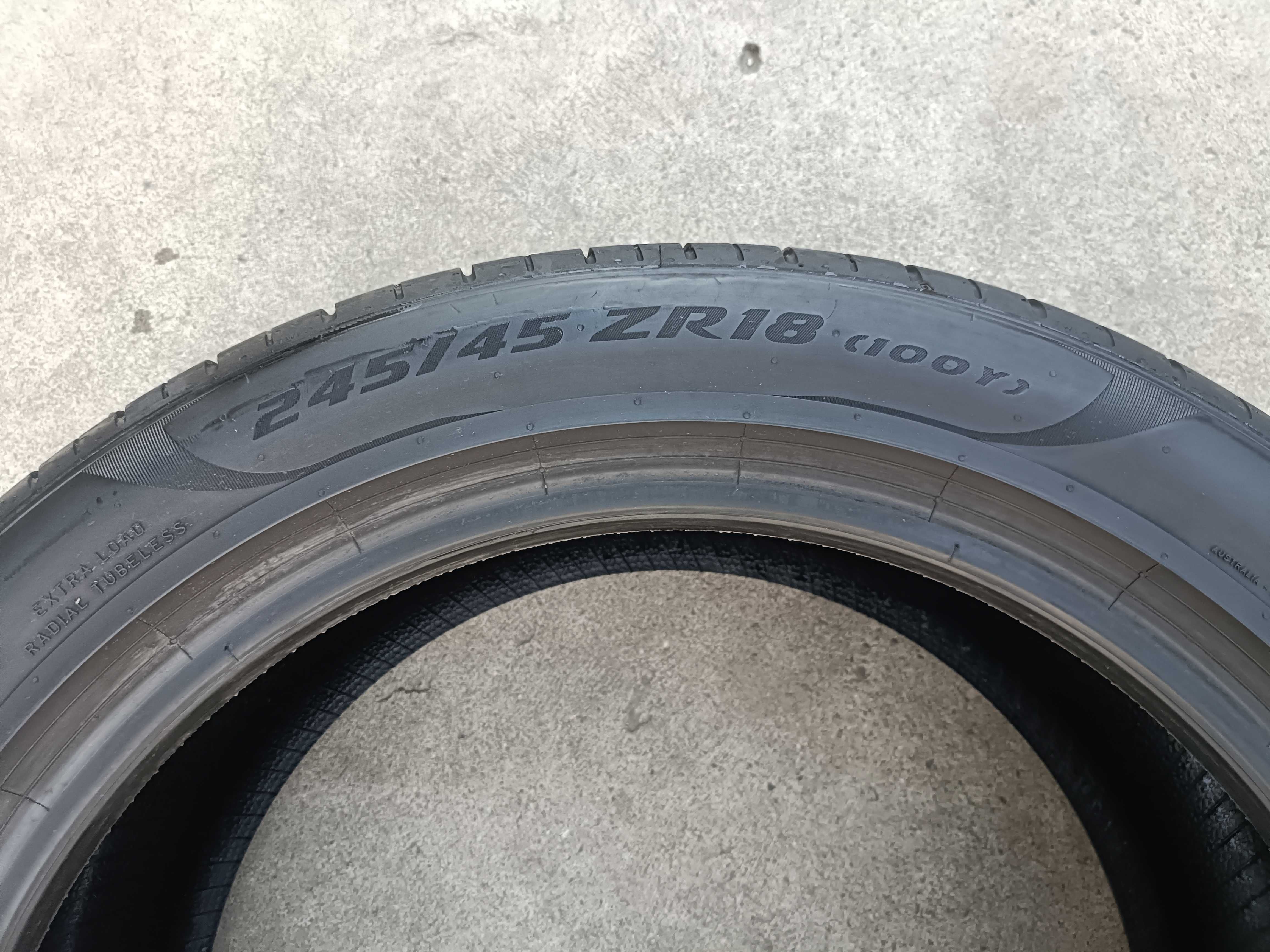 Doua anvelope vara 245 45 18 pirelli p zero pz4 profil de 7,8 mm