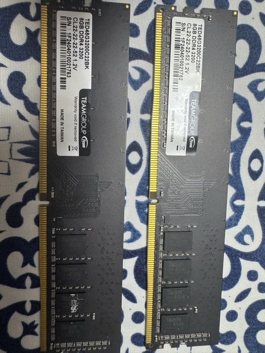 RAM 2X8 GB teamgroup 3200 MHz DDR4