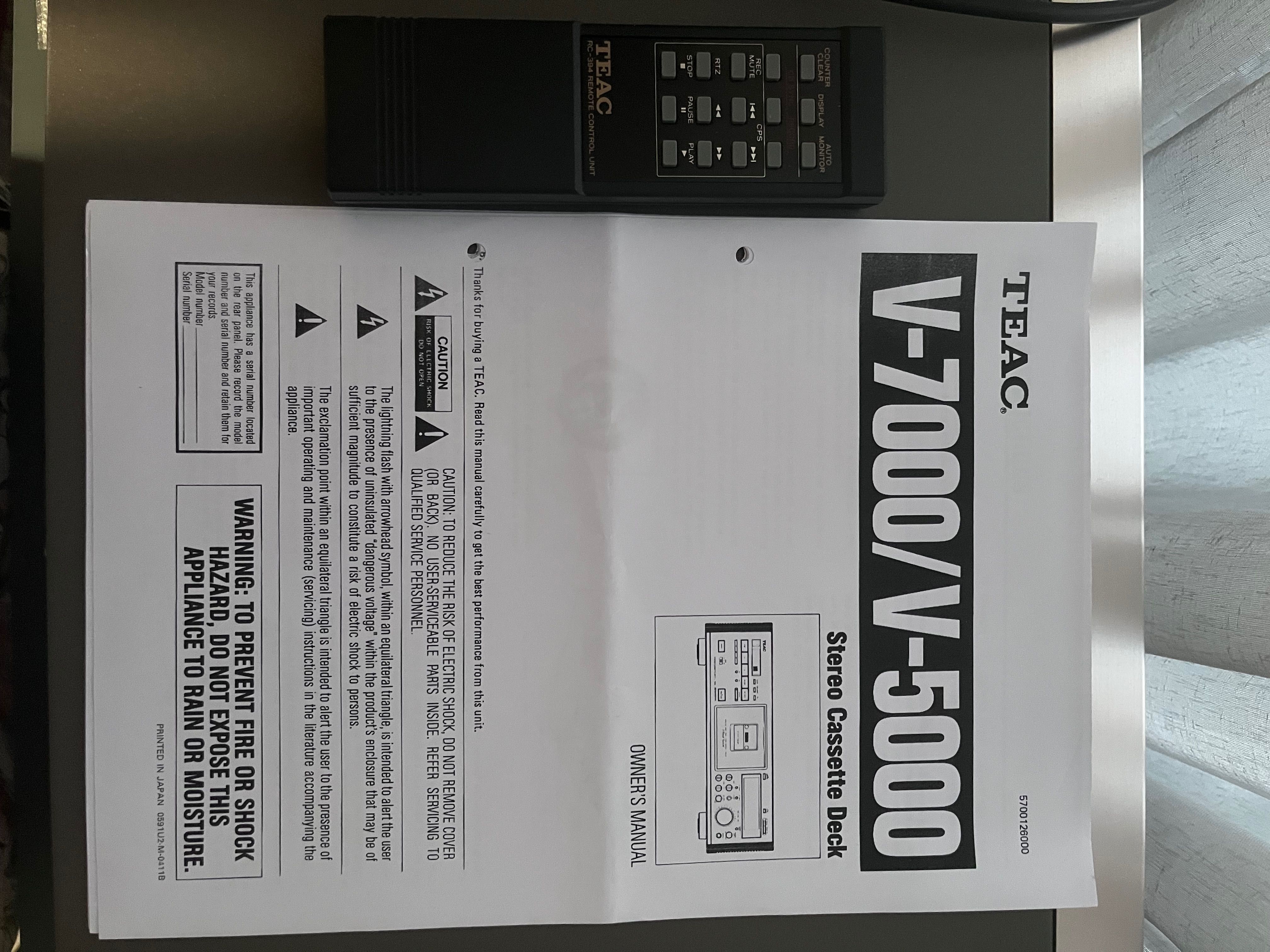 ДЕК TEAC V 7000 с дистанционн