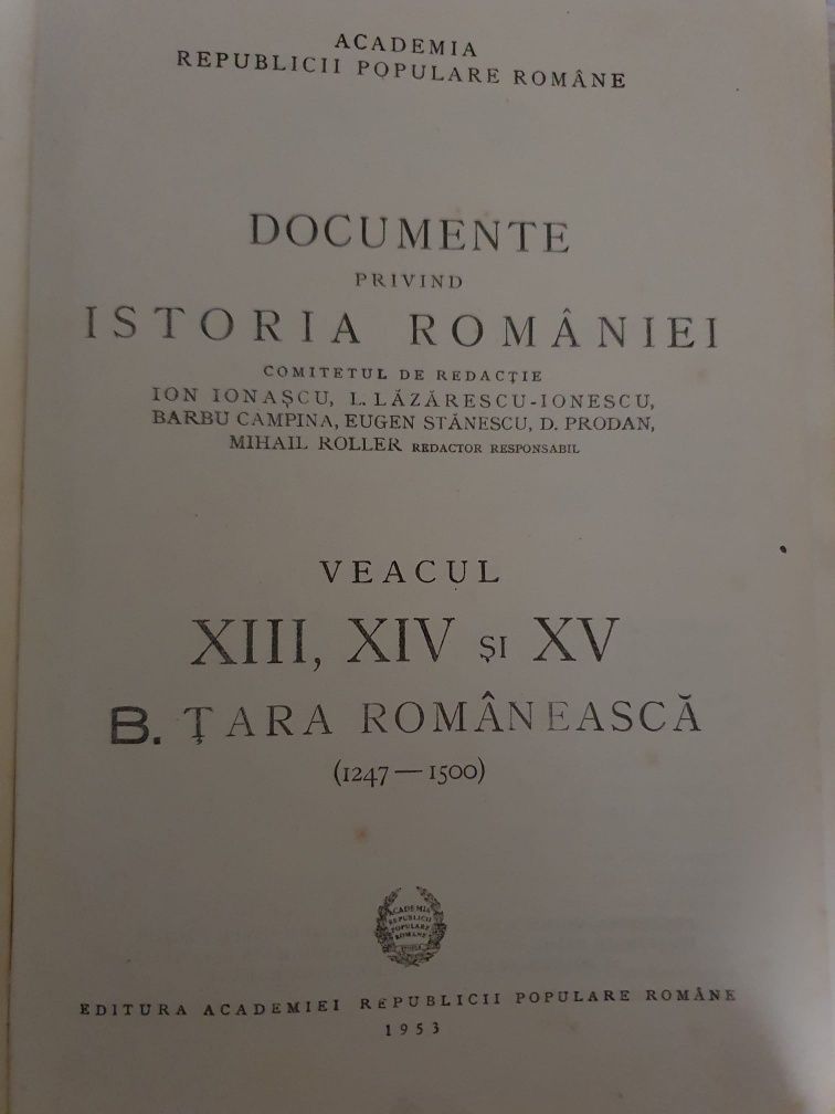 Documente Privind Istoria României 1953