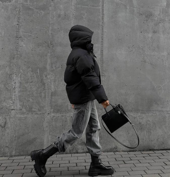 Jacheta de Iarna pentru Femei Pufoasa Jacket de Vant Marimea S/M