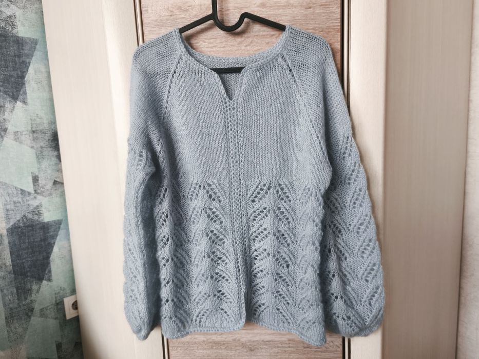 Вязанная кофта из ангоры