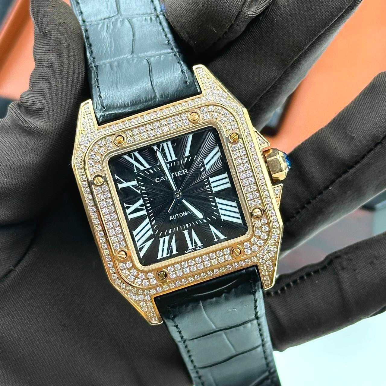 Часовници Cartier Santos 100XL пълен диамант - колекция