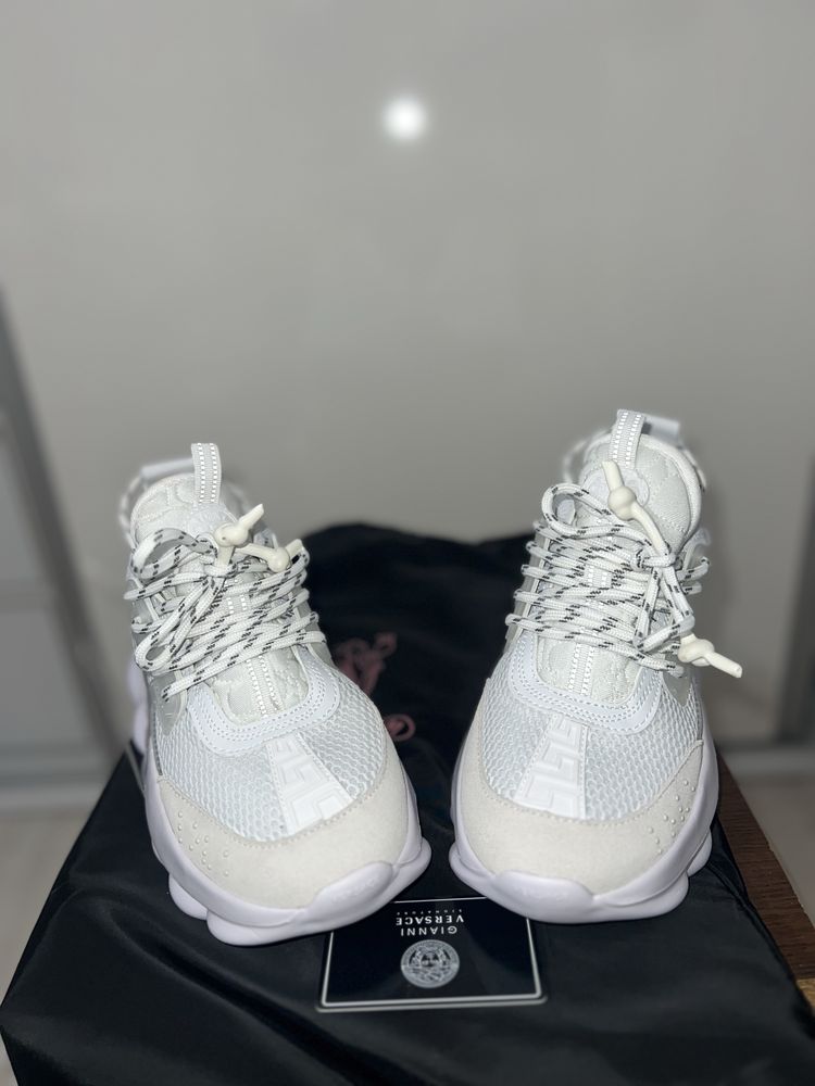 Adidasi Versace chain reaction alb 40,41,42,43