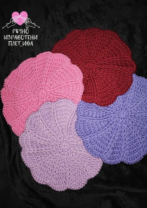 Барети, барета - ръчно плетени, ръчно плетиво