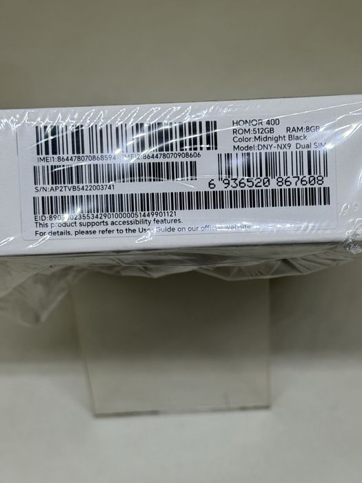 Honor 400 Midnight Black 512GB 8Ram Нов!