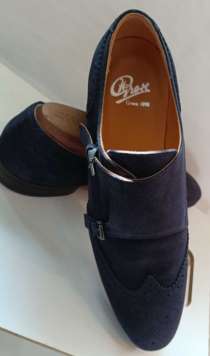 Pantofi monk 44 44.5 de lux GREVE NOI lucrati manual piele naturala