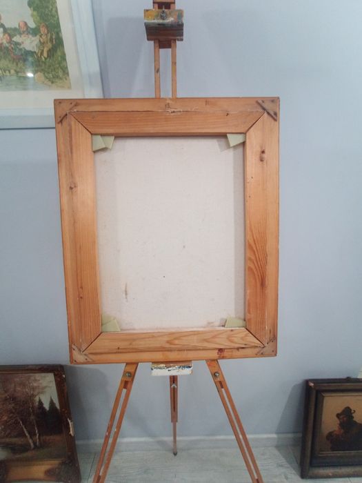 Картина маслени бои "Кошница с Пролетни Цветя"