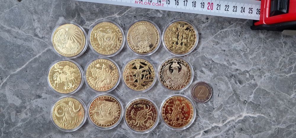 Колекция монети талисмани Зодиак Астрология