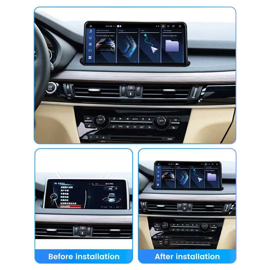 Navigatie BMW X5 X6 F15 F16 Android 4/8 GB RAM Carplay Sim + Camera