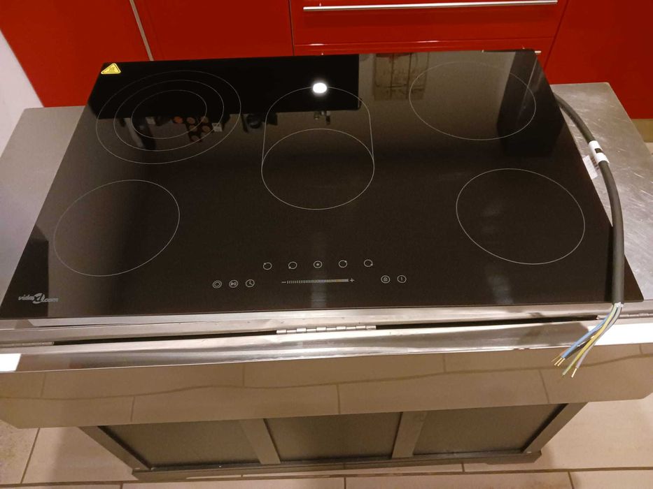 vidaXL Plită ceramică cu 5 arzătoare, control tactil, 90 cm, 8500 W