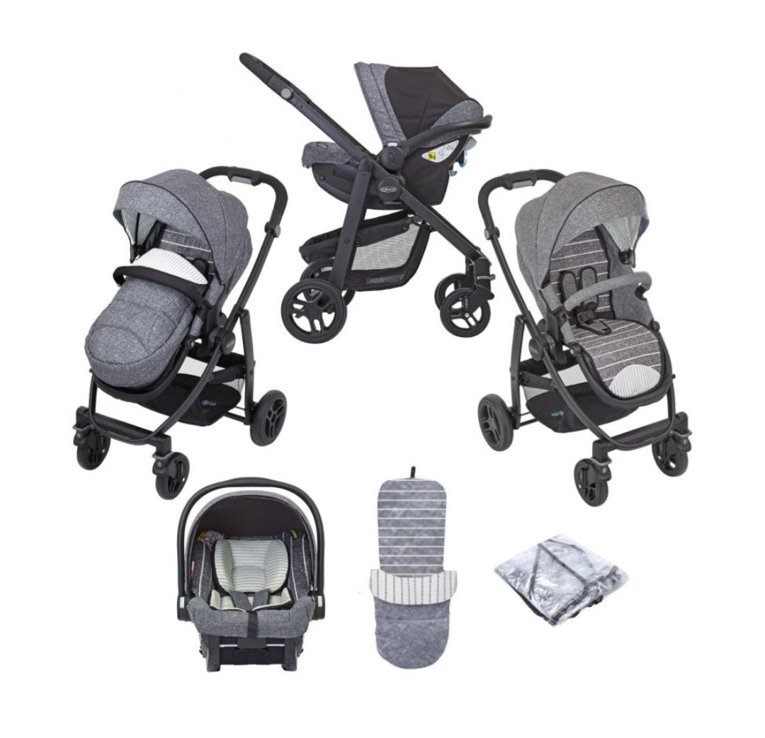Количка Graco Evo 3в1, сива