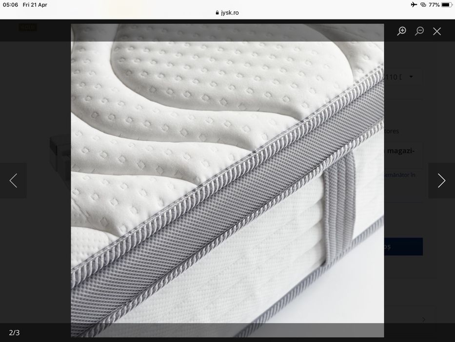 Saltea Gold 110 multipocket arc500,tare cu memorie90 x200 1300ron buc