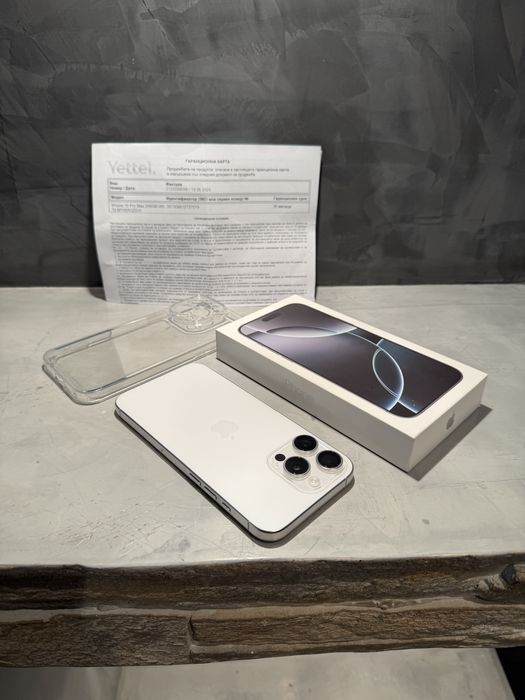 100%! КАТО ЧИСТО НОВ Iphone 16 Pro Max + гаранция