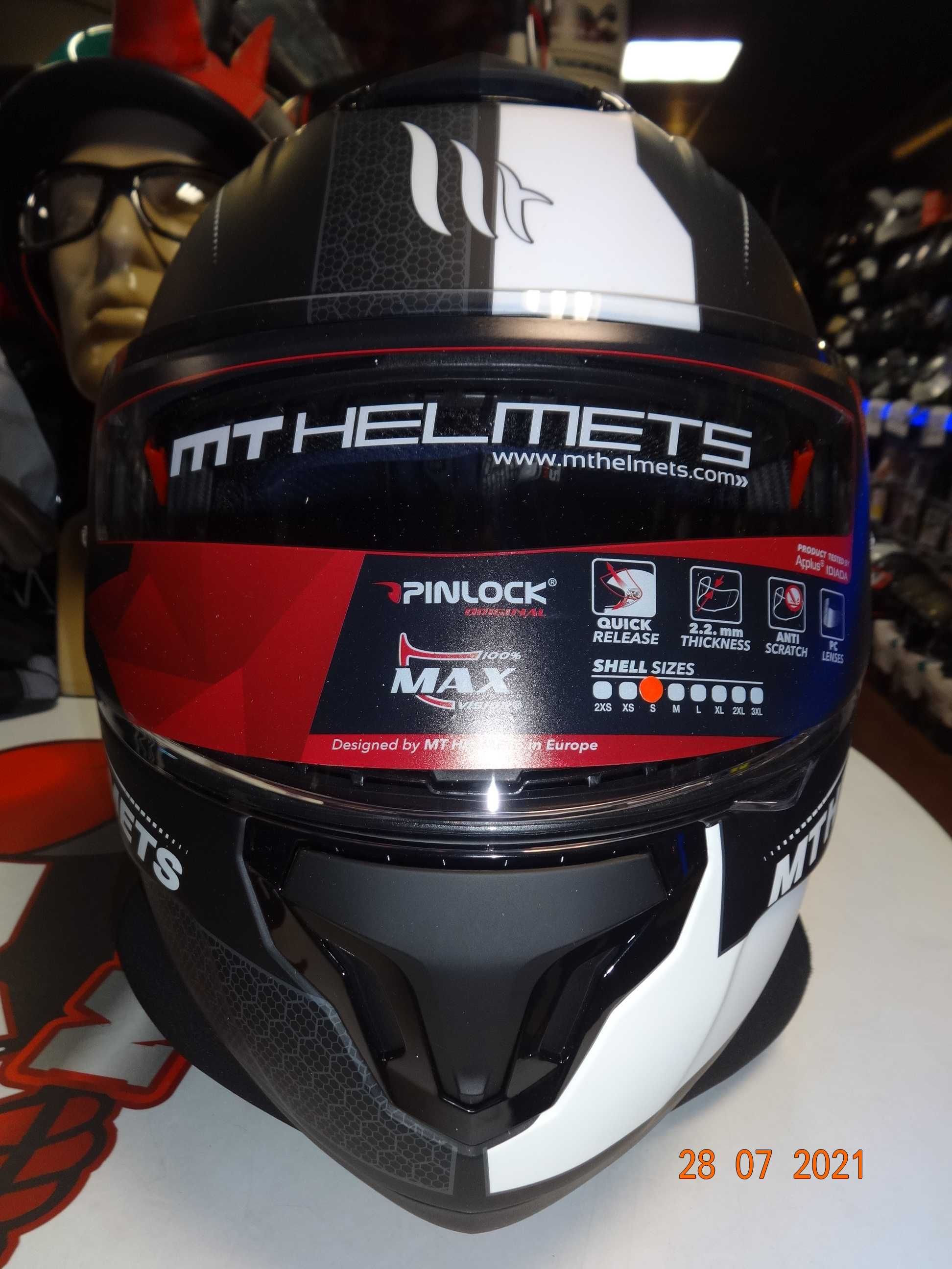 каска MT Helmets ATOM SV модуларна мото каска тъмни очила