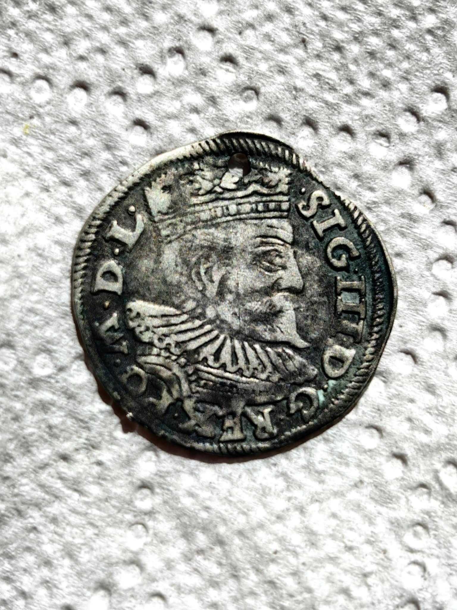 Moneda de Argint Triplu Gros Polonez 1595