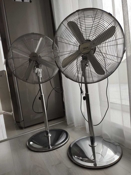 Ventilator QiLive Chrome 40cm, 60W, 3 trepte, oscillant