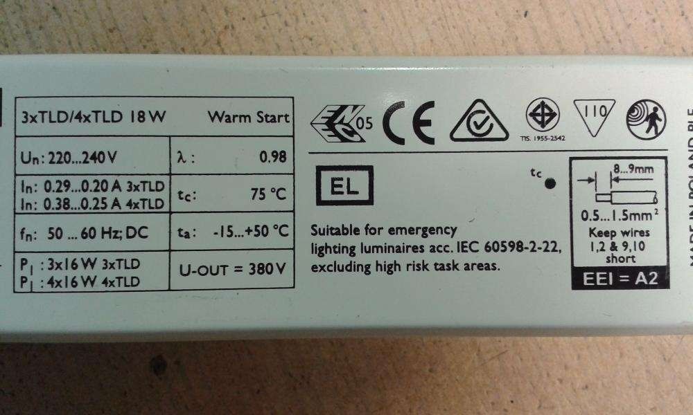 Balast electronic Philips HF-P 3/418 TL-D III 220-240V 50/60Hz