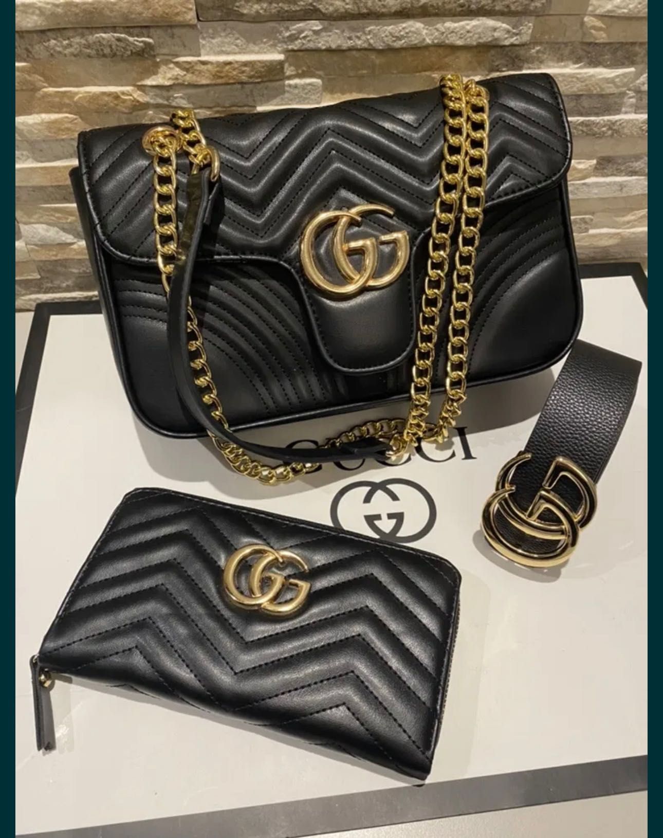Set Gucci  geanta portofel și curea