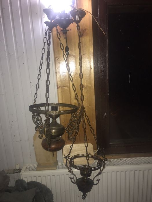 Антични Лампи и полилеи Уникални барокови от дърворезба ковано желязо