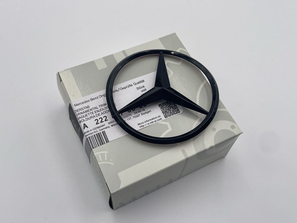 Emblema Mercedes W222 haion S negru