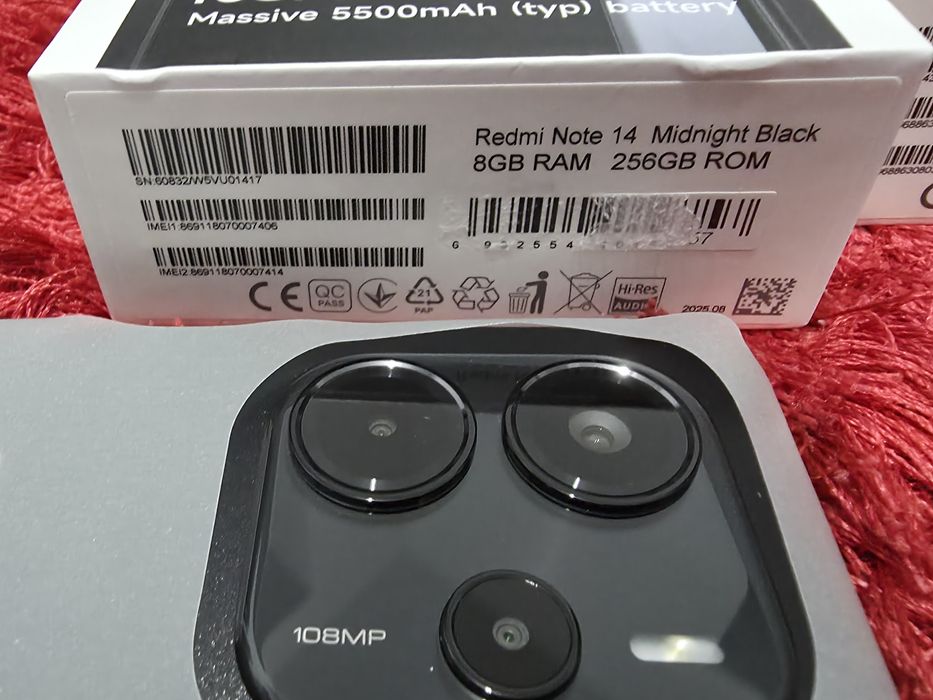 -Xiaomi Redmi Note14, Nou, Nefolosit, 256Gb, 8Ram, 0 cicluri incarcare