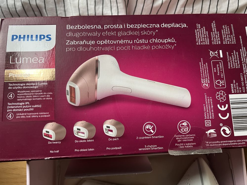 Aparat de epilat cu laser IPL Philips Lumea cu 4 capete