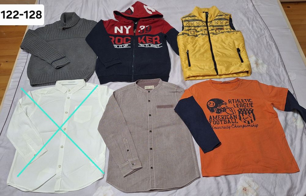 Дрехи за момче размери 128, 134, 140, 146, 152 и 158