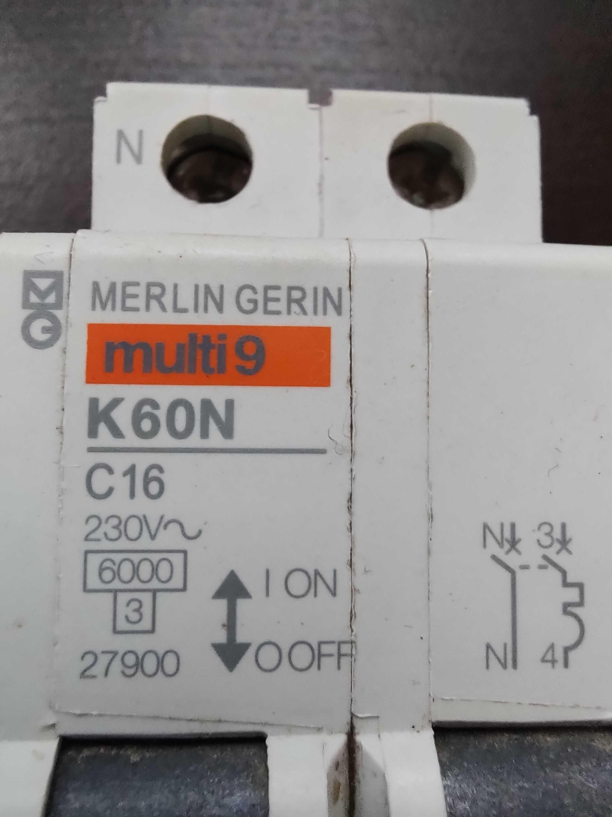 Прекъсвач MERLIN GERIN, Multi 9 K60N C16 16 AMP