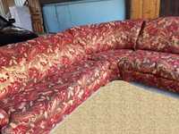 Угловой раскладной большой диван в гостинную с креслом