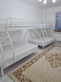 Двухъярусная металлическая кровать для взрослых (двухярусная).Доставка