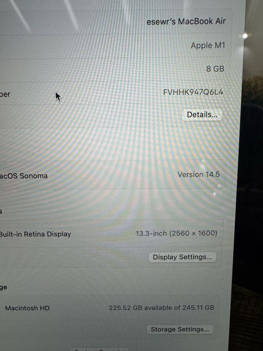 macbook air m1 98% yomkost