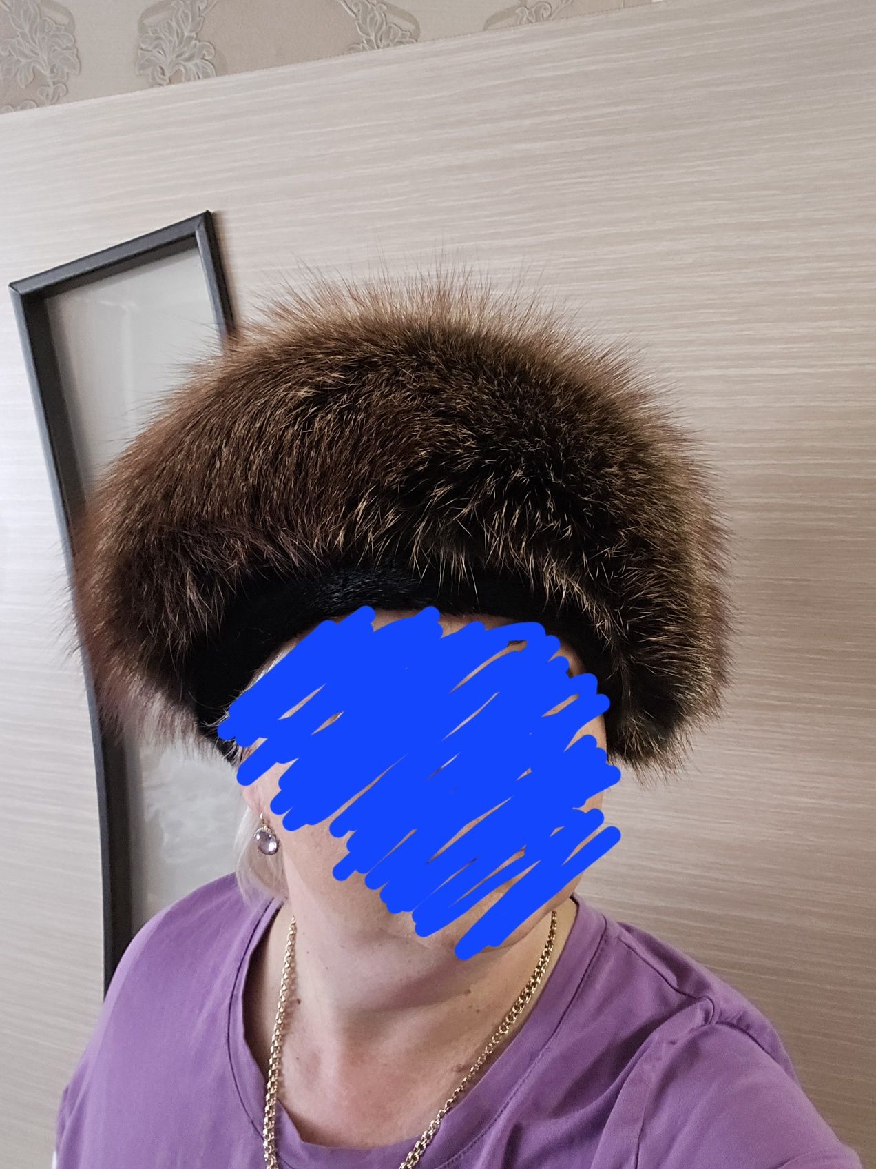 Шапка зимняя из чернобурки