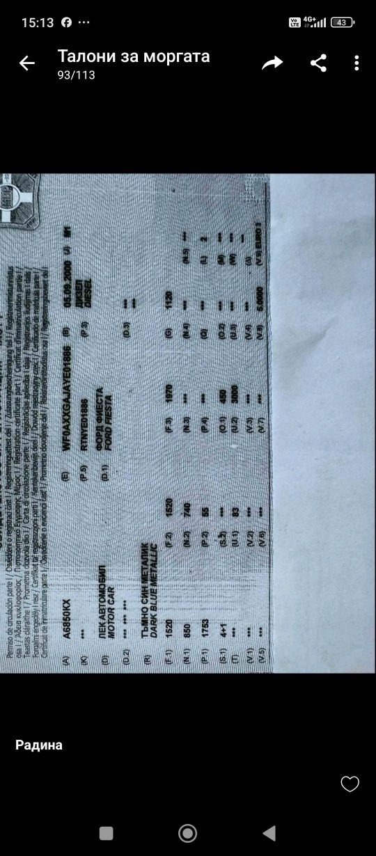 Форд Фиеста 1.8тд на части