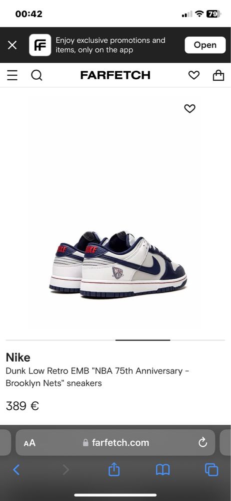 dunk low marimea 43 NBA 75th Anniversary - Brooklyn Nets"