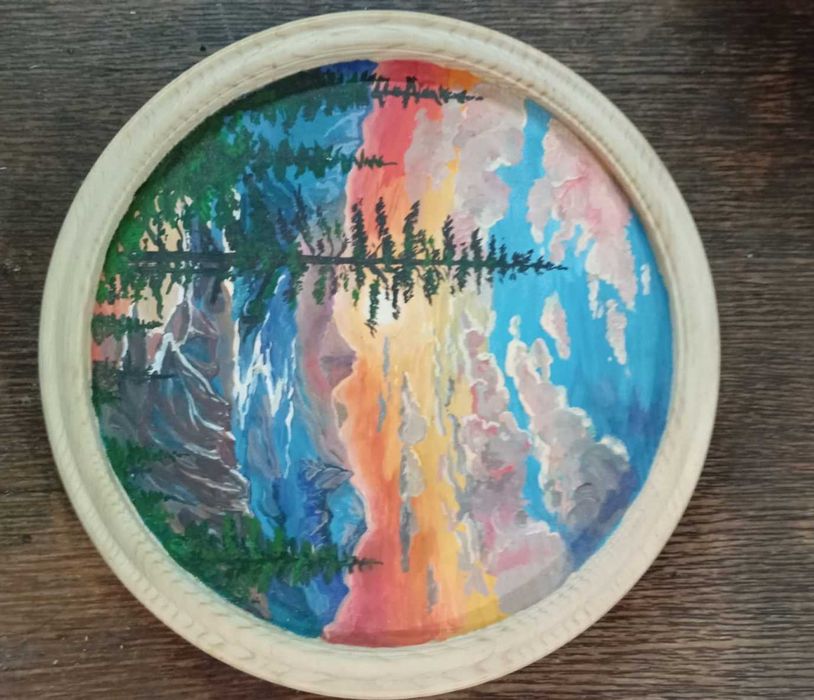 Деревянные тарелочки