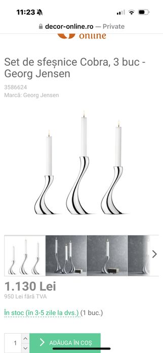 Suporti lumanari designer George Jensen