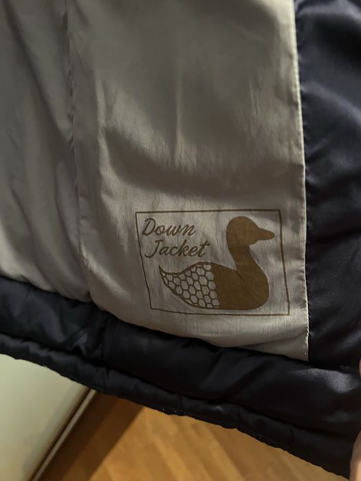 Geaca iana din puf si guler blana naturala S