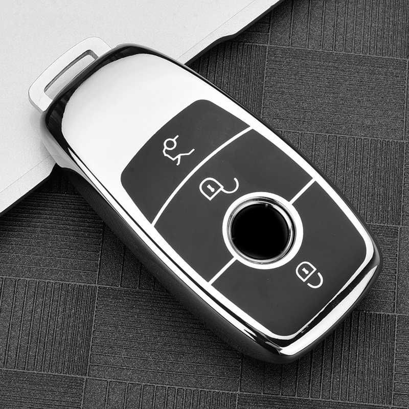 Husa de protectie premium pentru cheie auto Mercedes Benz Key, Silver