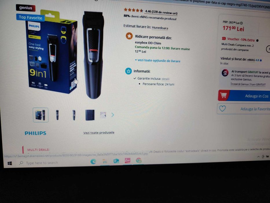 Aparat de tuns barba si parul 9 in 1 PHILIPS