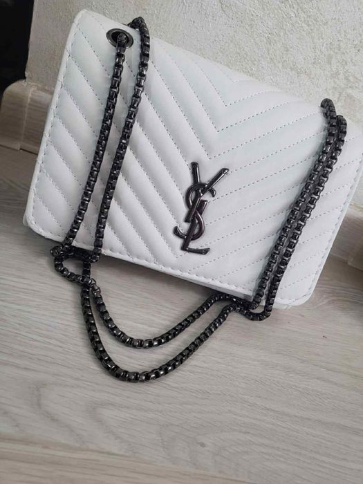 Geanta alba noua ysl