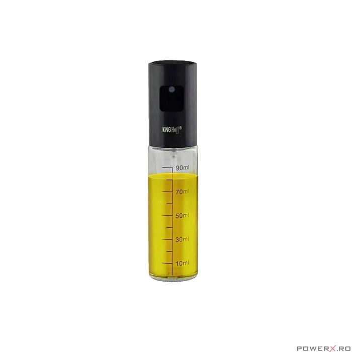 Pulverizator pentru ulei si otet, 4x18 cm, 100 ml negru, Kinghoff