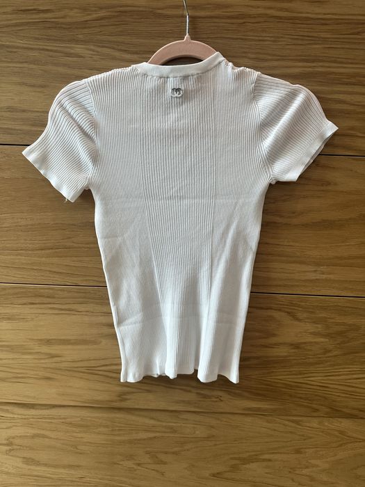 Tricou alb cu maneci scurte