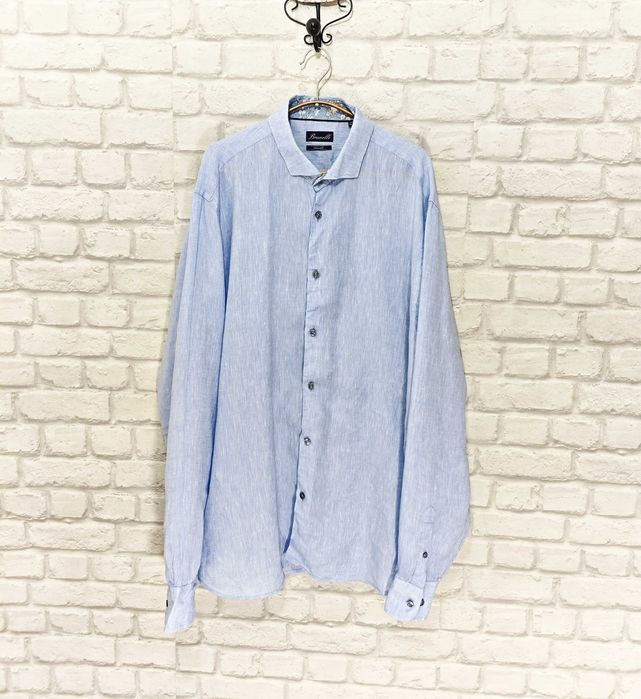 Brunelli Оригинална мъжка Италиянска 100% Ленена риза размер XXL / 2XL