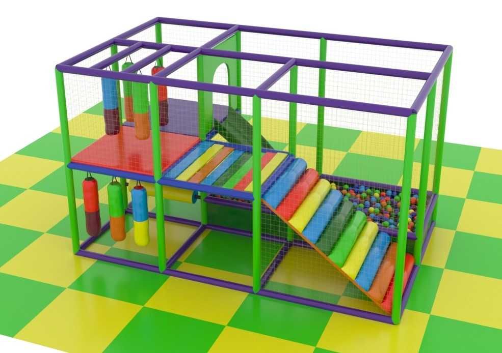 Loc de joacă modular tip labirint cu piscină de bile