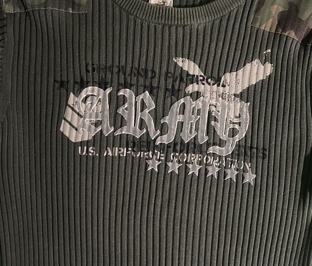 Bluza Vintage Army (AvantGarde, y2k, evisu, ed hardy, true religion)