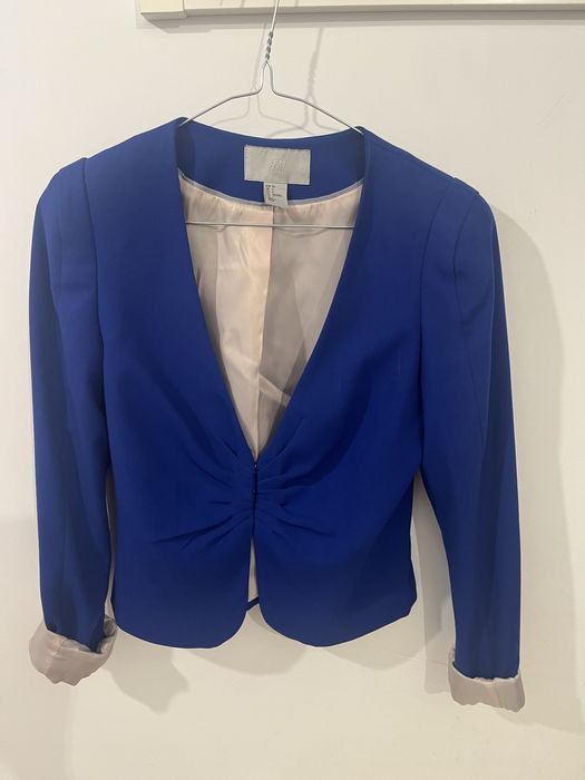 Sacou H&M albastru regal masura 34- 80 ron