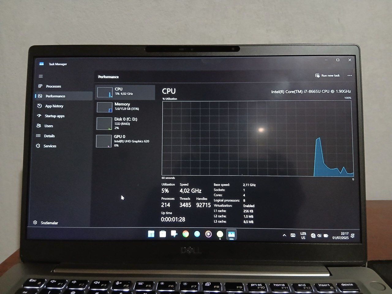 Dell lattitude 7300 2.3mln soʻm.kelishamiz